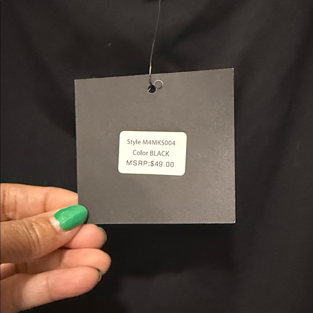 New Marc New York Black Textured Sleeve Blouse - Picture 4 of 11